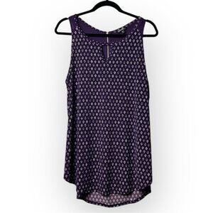 George Dark Purple Sleeveless Blouse XL